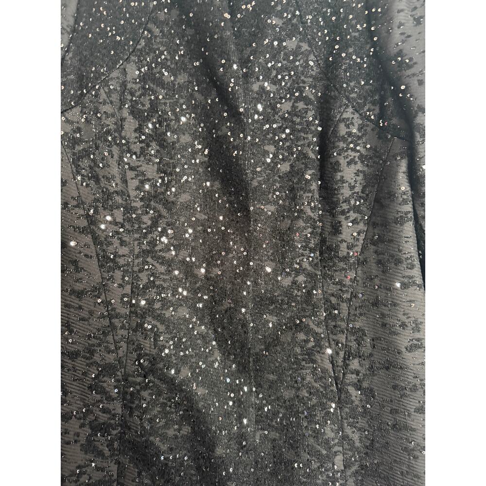 White House Black Market Ombre Sequin Coat Black NWT Medium Jacket Size M - Picture 4 of 15